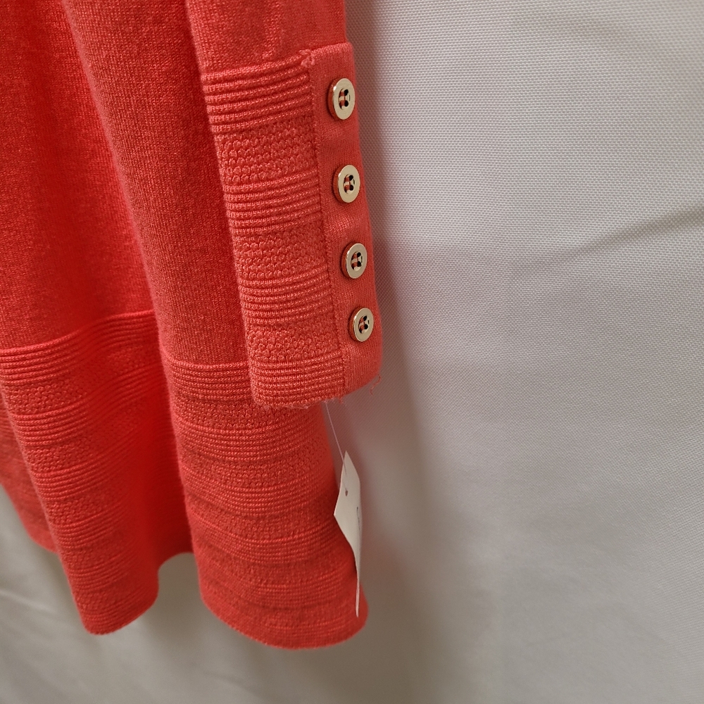 NWT Charter Club Coral/Pink Lightweight Sweater/Cardigan 1X - Picture 5 of 10